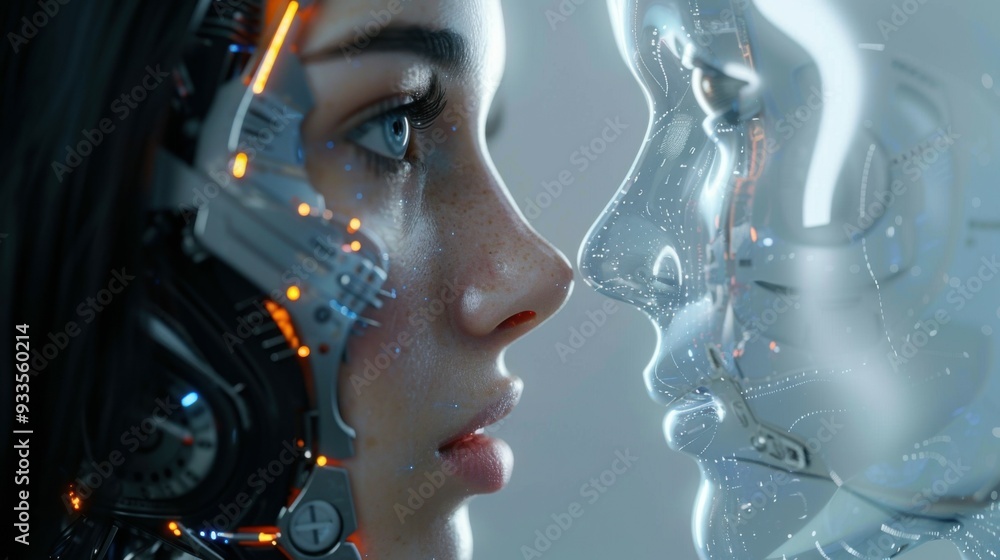 the concept of human interaction with artificial intelligence. the concept of human interaction with artificial intelligence.