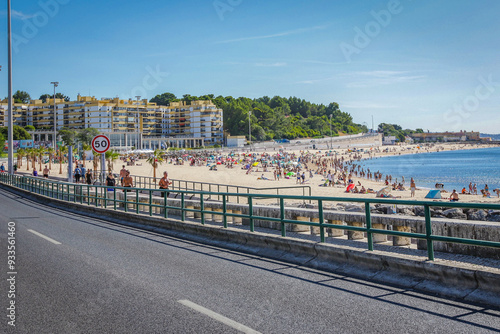 Oeiras em dias de Verão, vista parcial da Praia de Santo Amaro. photo