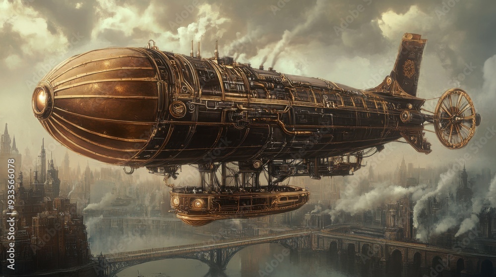 A highly detailed Steampunk invention