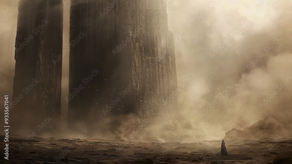 A Lonely Figure in a Desolate Landscape A Lonely Figure in a Desolate Landscape