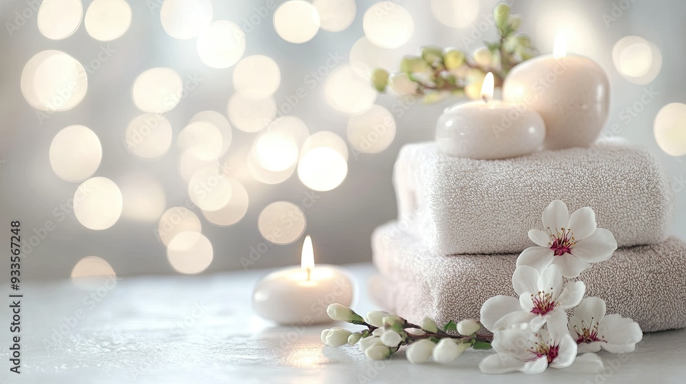 A soft bokeh effect on a white background, creating a soothing spa-like atmosphere that highlights themes of beauty and relaxation. A soft bokeh effect on a white background, creating a soothing spa-like atmosphere that highlights themes of beauty and relaxation.