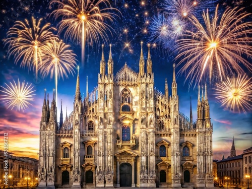 Illuminated Duomo: Firework displays illuminating the intricate facades of Milan's Duomo, creating a celestial masterpiece.