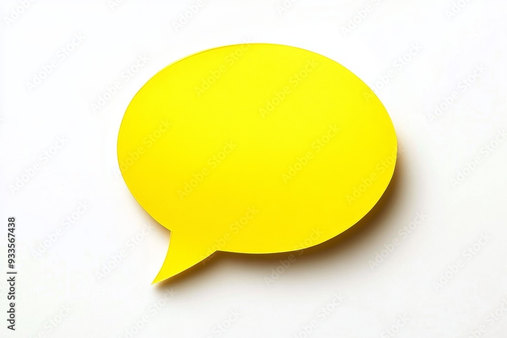 Yellow speech bubble isolated Yellow speech bubble isolated
