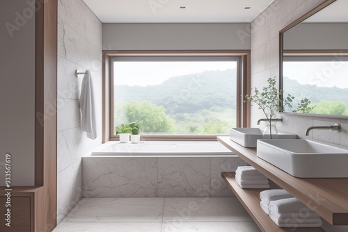 Bathroom in a new luxury home