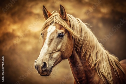 Wallpaper Mural Majestic Western Horse Closeup: Epic, Rustic, Sepia, Portraiture, Wildlife Torontodigital.ca