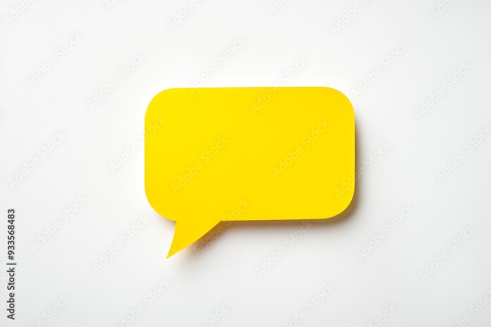 Yellow speech bubble isolated Yellow speech bubble isolated