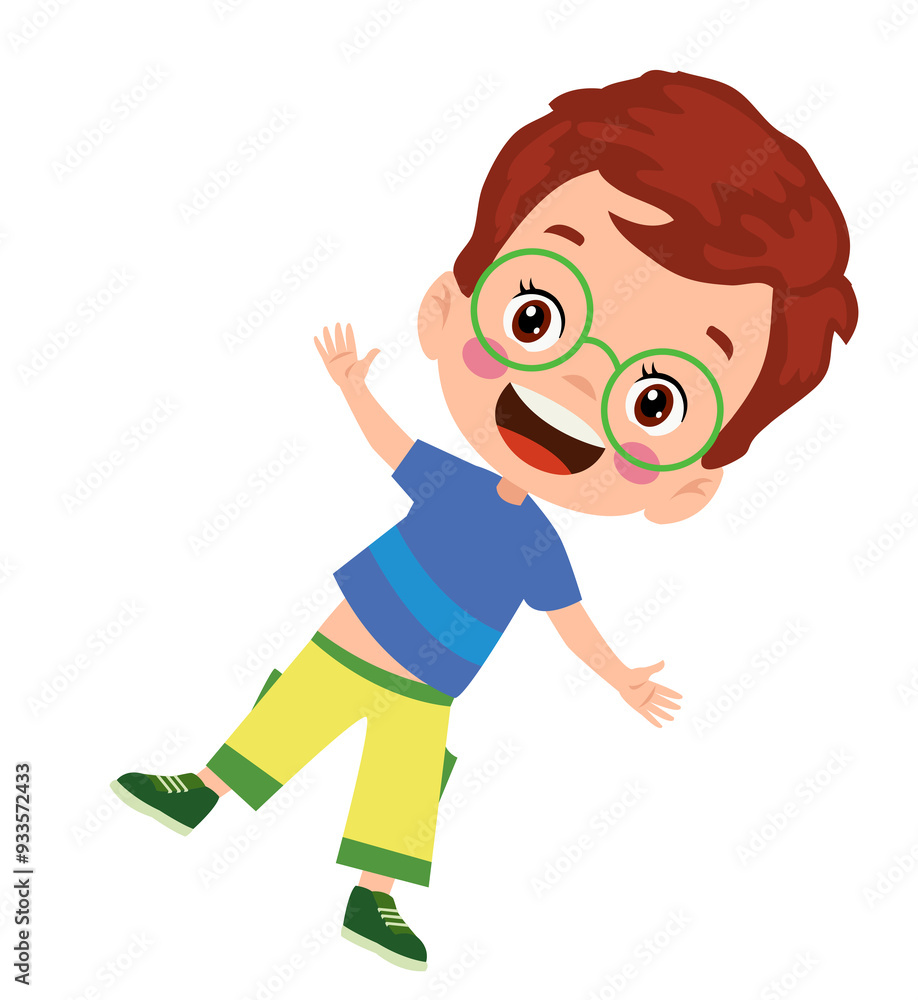 vector illustration of students in different postures vector illustration of students in different postures