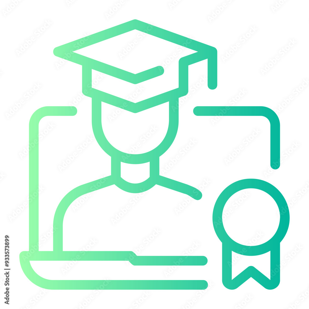 online course gradient icon