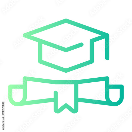 graduation gradient icon