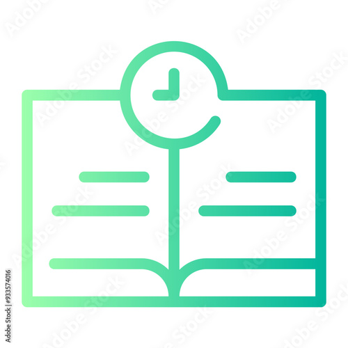 study time gradient icon