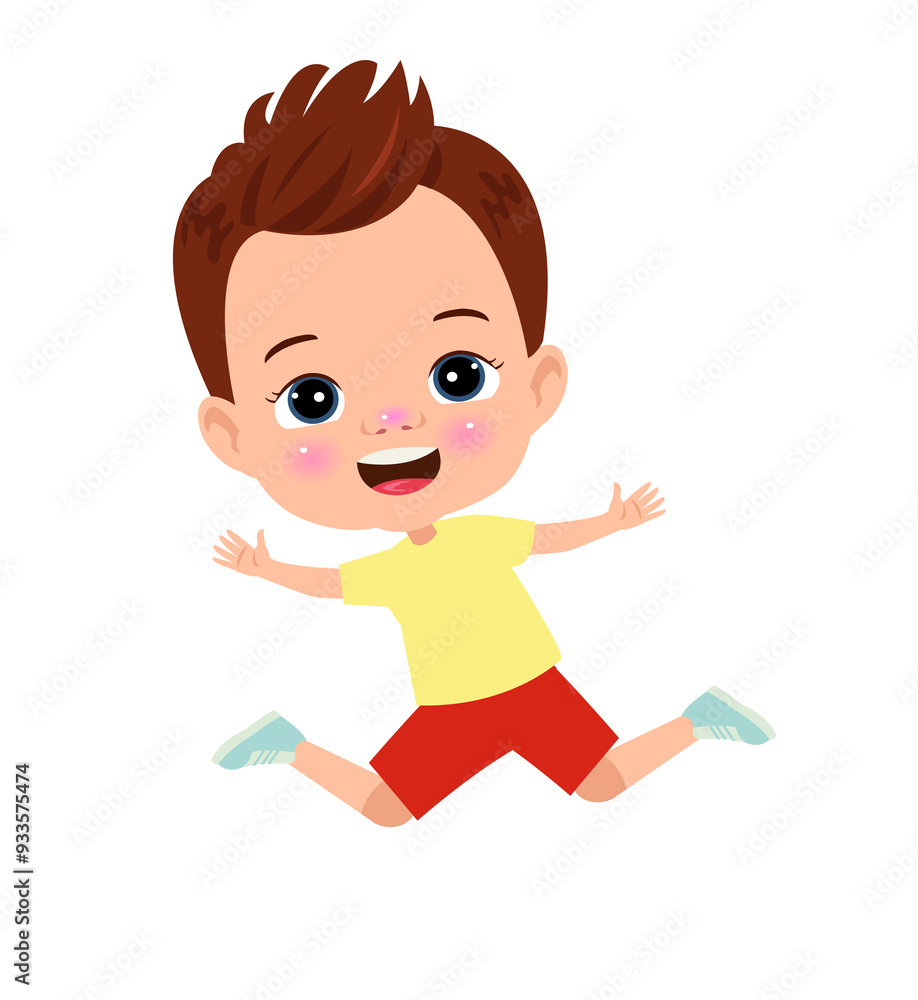 vector illustration of students in different postures vector illustration of students in different postures
