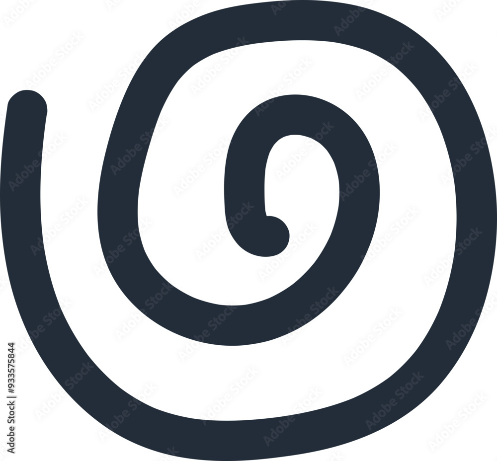Fototapeta premium Abstract Scribble Spiral Shape Icon