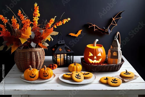 halloween: zucche, streghe, morti, cimiteri pipistrelli e fantasmi, dolcetti e scherzetti, photo