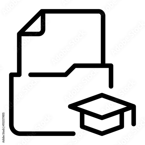 curriculum line icon