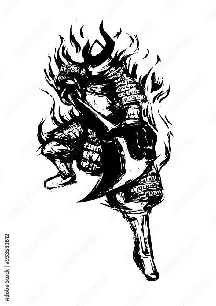 Fototapeta premium 構える侍