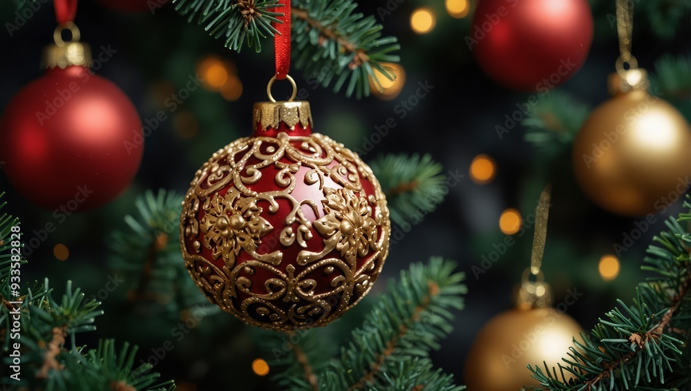 MERRY CHRISTMAS AND HAPPY NEW YEAR with christmas ornament decoration MERRY CHRISTMAS AND HAPPY NEW YEAR with christmas ornament decoration