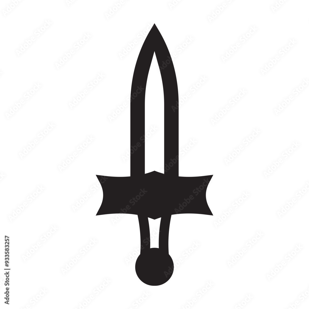 Fototapeta premium Sword Solid Black