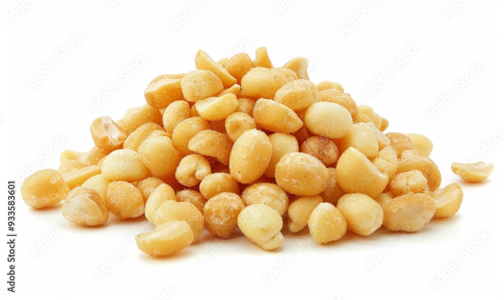 Corn peanuts snacks on white background. Generative AI Corn peanuts snacks on white background. Generative AI