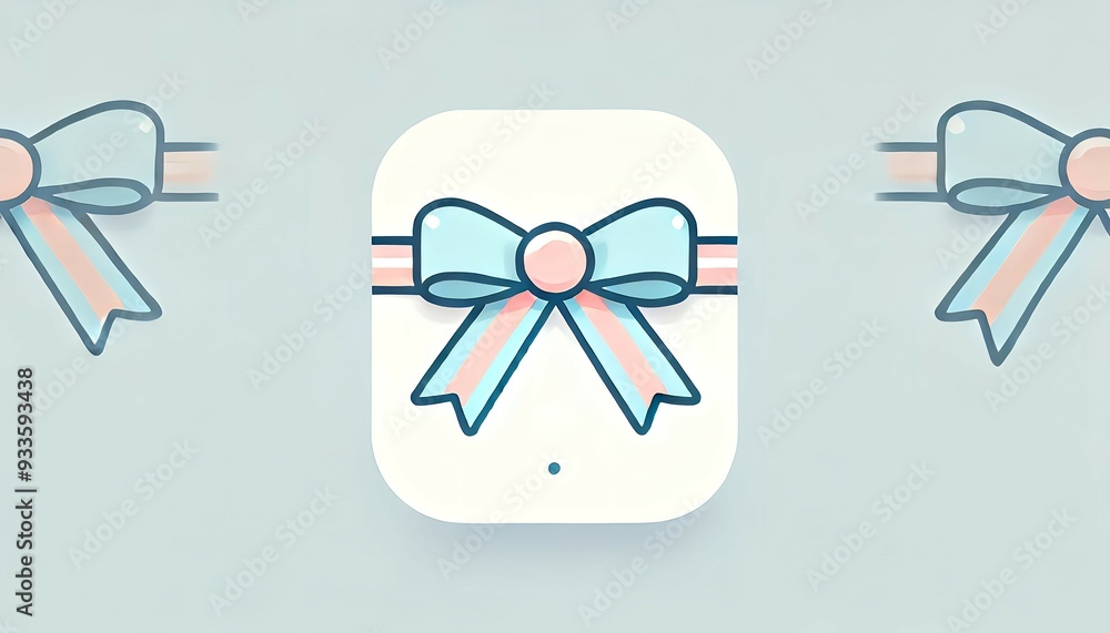 Pastel Ribbon Bow - Simple and Cute Illustration/パステルリボンの結び目 - シンプルでかわいいイラスト Pastel Ribbon Bow - Simple and Cute Illustration/パステルリボンの結び目 - シンプルでかわいいイラスト