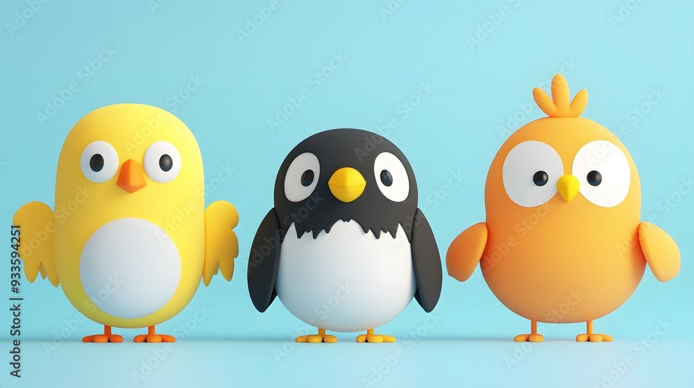Fototapeta premium 3D model of a bird