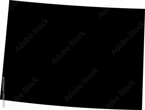 State of Colorado Silhouette Outline Graphic Design with Transparent Background	