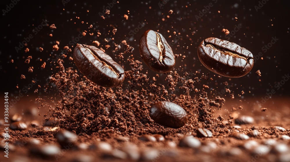 Coffee Bean Explosion: A Burst of Flavor Coffee Bean Explosion: A Burst of Flavor
