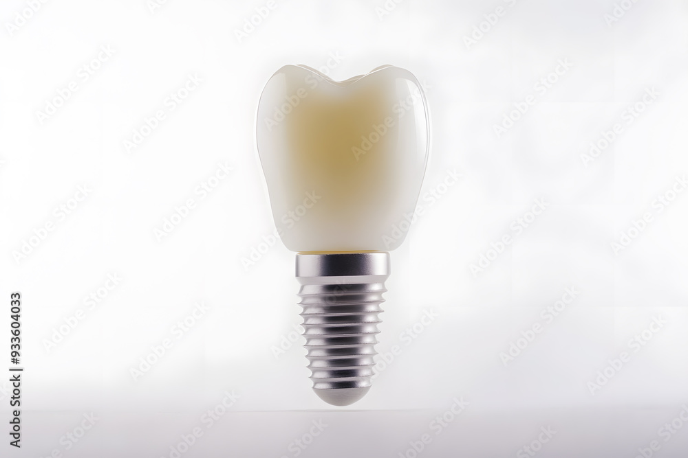 Single Dental implant isolated on white background Single Dental implant isolated on white background