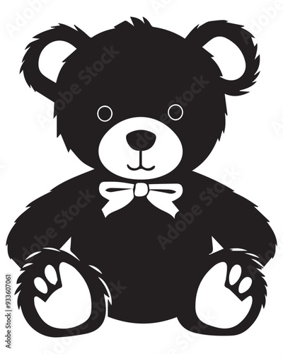 Wallpaper Mural Teddy Bear Silhouette Vector Torontodigital.ca