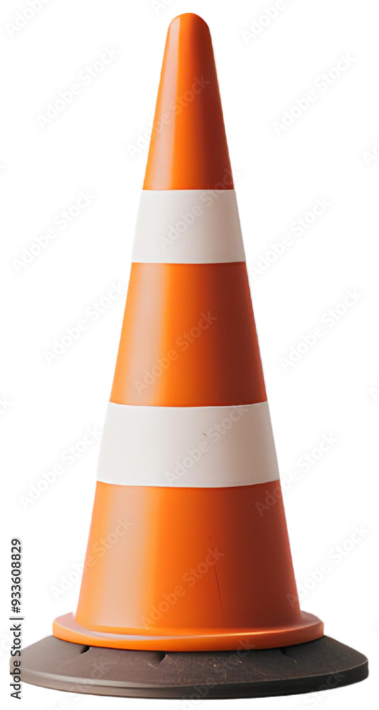 Traffic Cone: A Simple Icon of Safety and Caution, isolated on a transparent background. Traffic Cone: A Simple Icon of Safety and Caution, isolated on a transparent background.