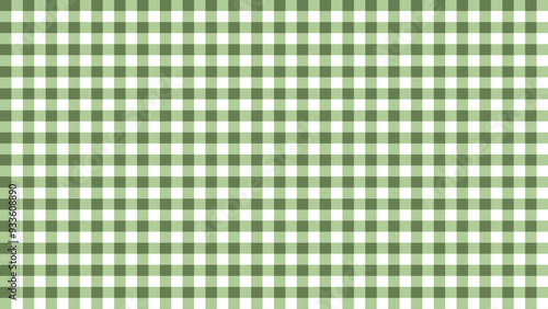 Seamless pattern of green and white gingham, perfect for background, fabric, or design.