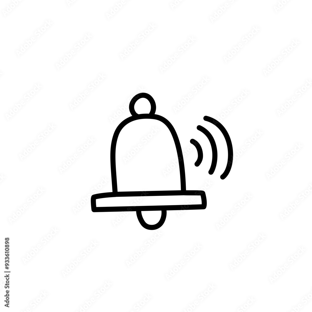 Fototapeta premium bell notification line icon