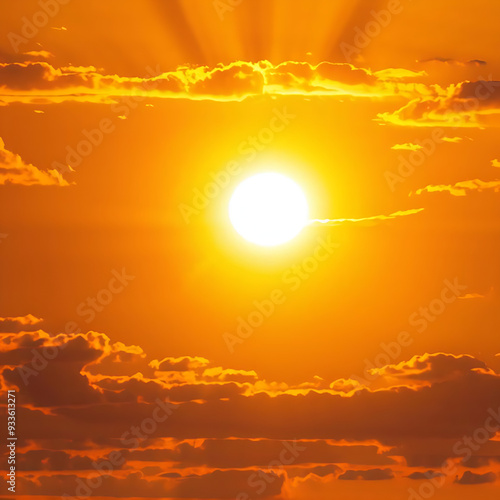 Sunset and sunrise in the sky