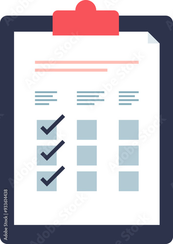 A clipboard with a cleaning checklist, marked checkboxes indicating task completion.