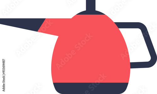 A red steam cleaner with a black handle, symbolizing cleanliness and efficiency.