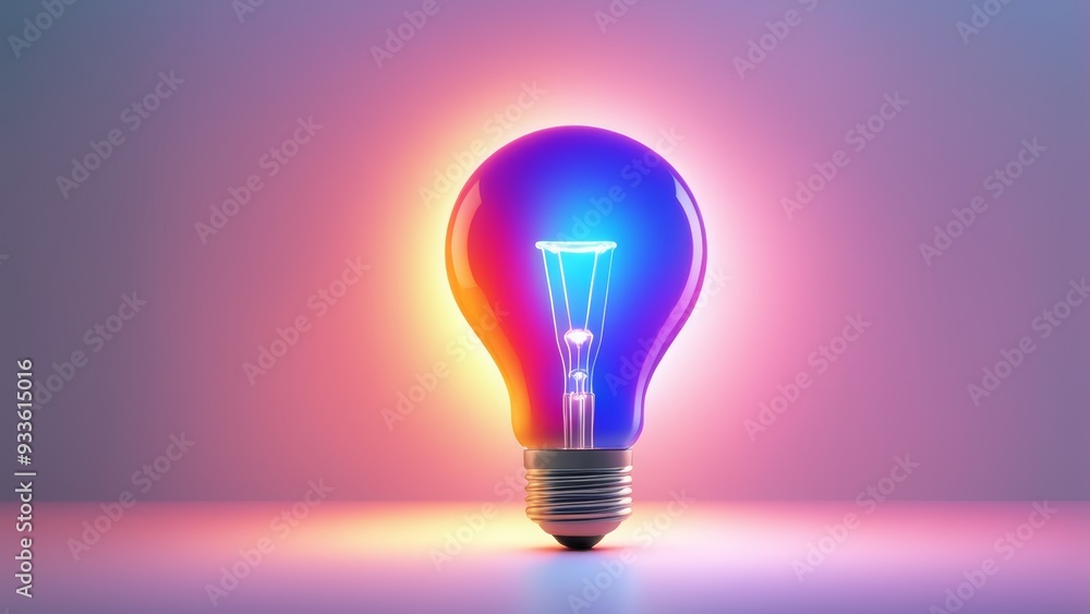 light bulb on red background light bulb on red background