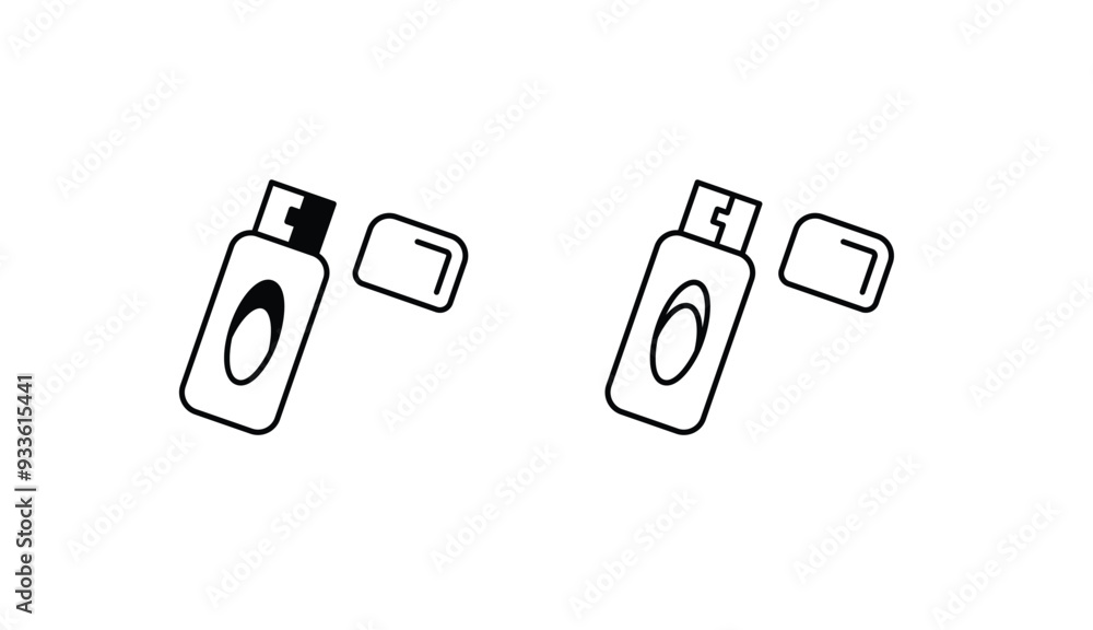 Usb icon design with white background stock illustration Usb icon design with white background stock illustration