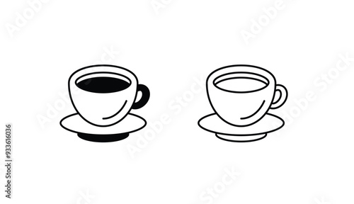 Coffee icon design with white background stock illustration