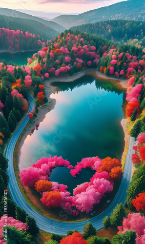 landscape with lake
