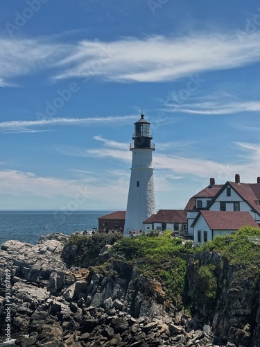 lighthouse on the coast, portland head lighthouse