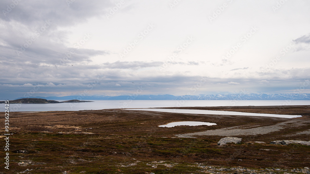 nordic landscape along the road from Alta to the Island of Mageroya, Norway nordic landscape along the road from Alta to the Island of Mageroya, Norway