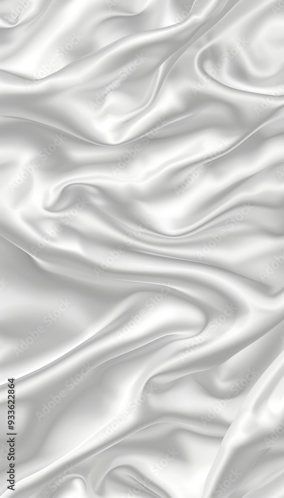 Abstract Background Of Smooth White Silk Or Satin Luxury Fabric Texture, Elegant Wavy Draped Cloth Abstract Background Of Smooth White Silk Or Satin Luxury Fabric Texture, Elegant Wavy Draped Cloth