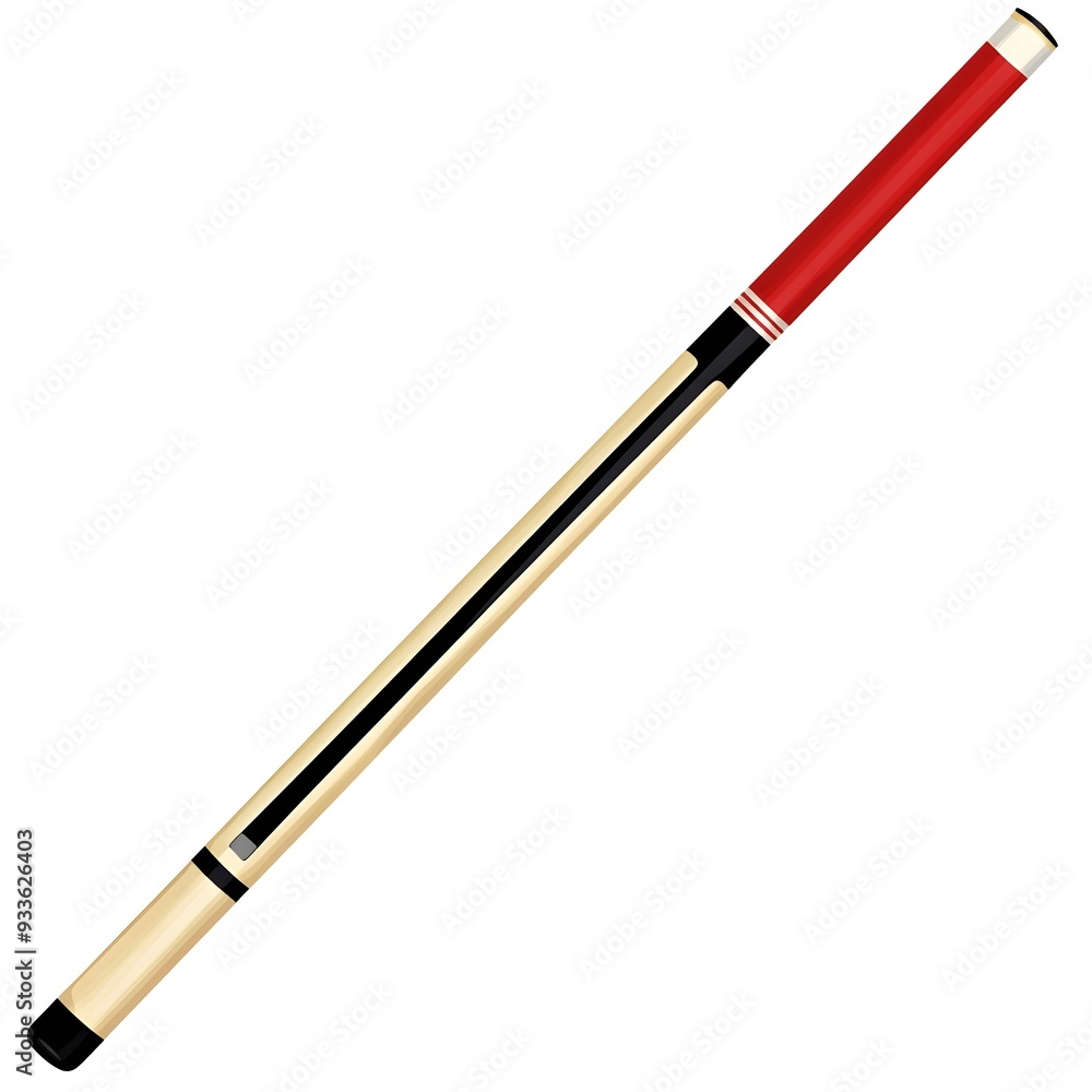 Minimalist and clean of a traditional pool cue or snooker stick in a classic flat design style against a plain white background Graphic icon or symbol representing the sport of billiards recreation Minimalist and clean of a traditional pool cue or snooker stick in a classic flat design style against a plain white background Graphic icon or symbol representing the sport of billiards recreation