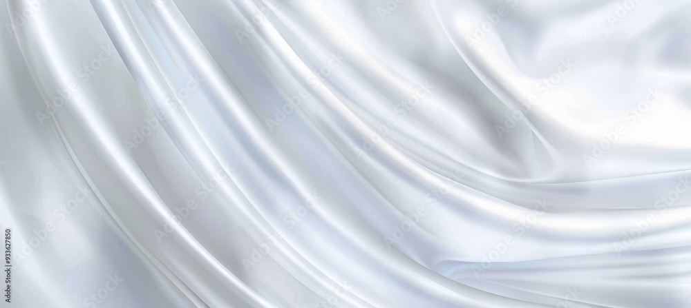 Flowing White Satin Cloth Texture, Luxurious Fabric Background, Elegant Drapery with Soft Folds Flowing White Satin Cloth Texture, Luxurious Fabric Background, Elegant Drapery with Soft Folds