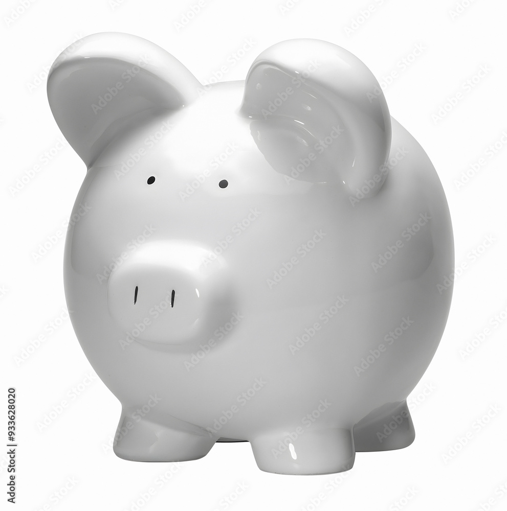 White porcelain piggy bank White porcelain piggy bank