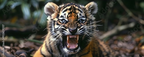 Fierce Bengal Tiger Cub Bar...