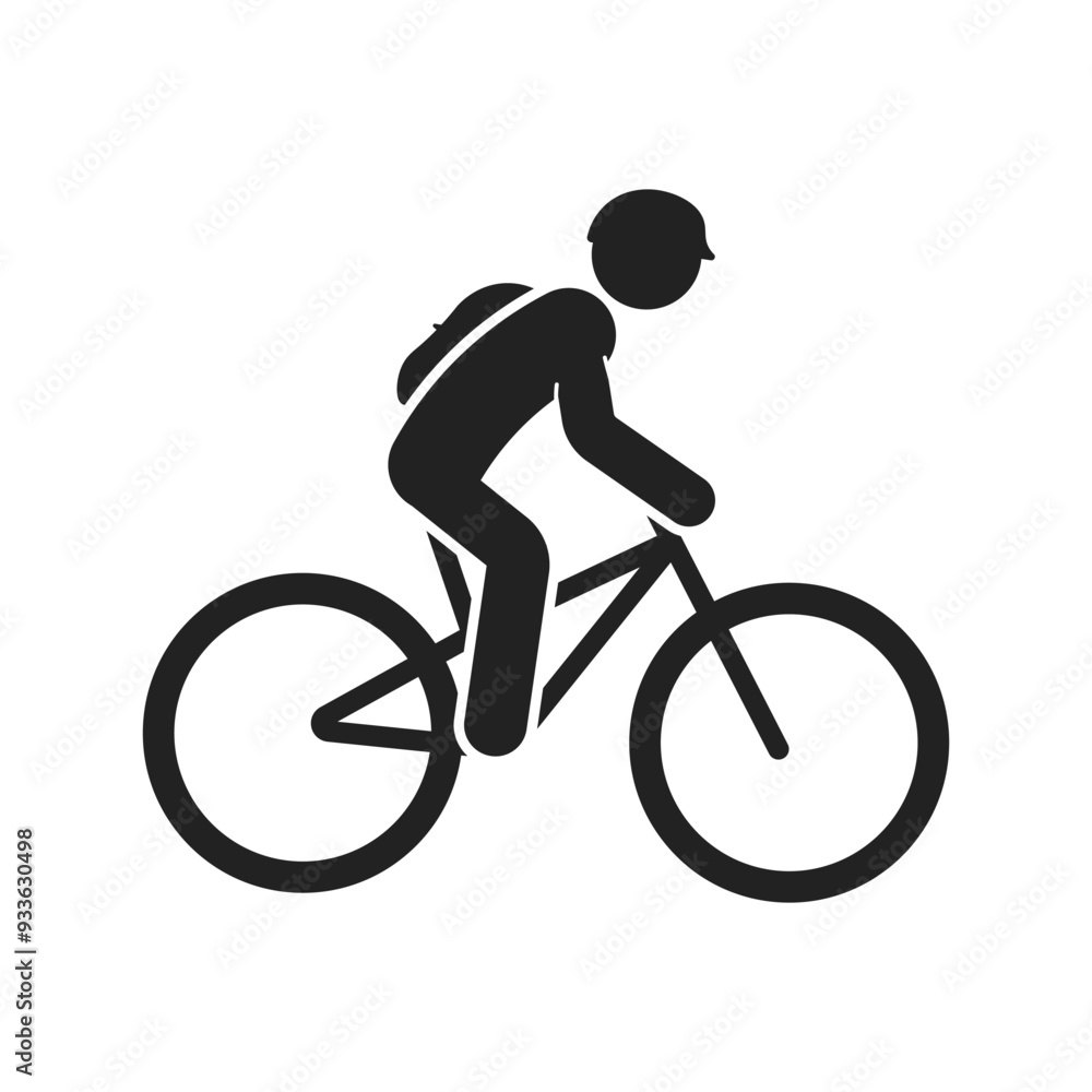 Obraz premium Isolated Pictogram Sport Sign Mountain Bike, MTB, Free Stye Cycling
