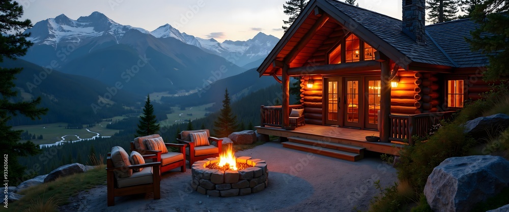 Mountain Retreat Log Cabin with Fire Pit and Scenic View Mountain Retreat Log Cabin with Fire Pit and Scenic View