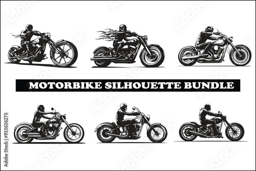 Motorcycle black bold silhouette, illustration, vector, in silhouette, transportation, outline, speed, land vehicle, black color, driving, monochrome, no people, riding, sport, bicycle, biker, 