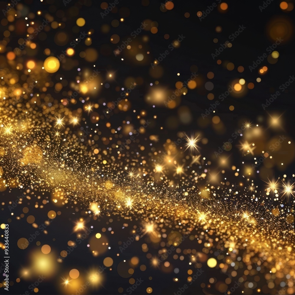 This luxurious banner features a stunning gold glitter background, shimmering with reflective particles and scattered sparkling confetti, creating an elegant and festive atmosphere for Christmas cards This luxurious banner features a stunning gold glitter background, shimmering with reflective particles and scattered sparkling confetti, creating an elegant and festive atmosphere for Christmas cards