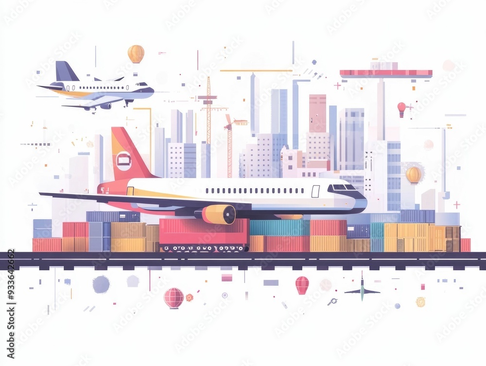 Obraz premium Efficient Automated Logistics Networks Optimizing Supply Chain Processes for Streamlined Inventory Management and Seamless Distribution Solutions